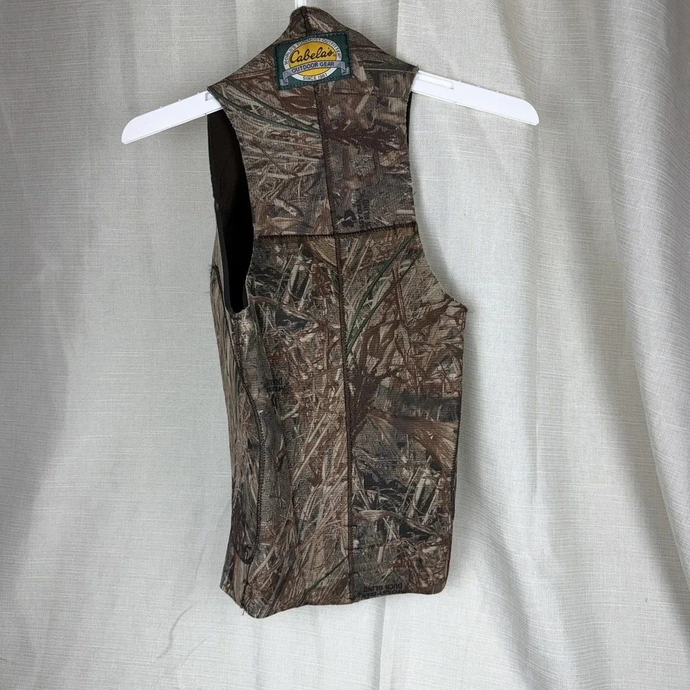Cabela's Dog Hunting Vest Neoprene Brown Camo Mossy Oak Pet Jacket Warm